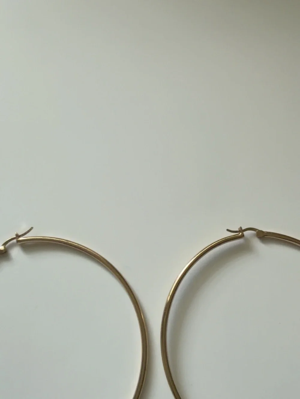 Coach Gold Letter Logo Hoop Earrings